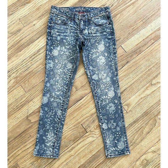 Merona Denim - Merona  floral denim Ankle skinny jeans women's size 2 Great Condition